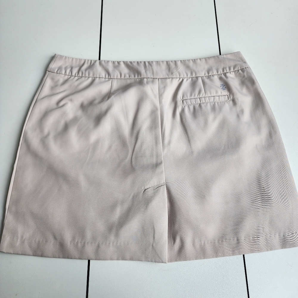 IZOD Golf Skort Women's Pull On Beige Mini Skirt Skort Athletic Golfing Sz 14 - Picture 10 of 11